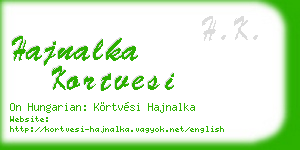 hajnalka kortvesi business card