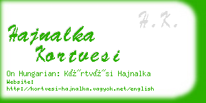 hajnalka kortvesi business card